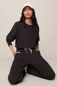 CLUBHOUSE COTTON PANT IN ASH BLACK