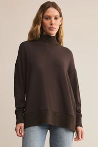 SABLE LUXE MOCK NECK TOP-CC