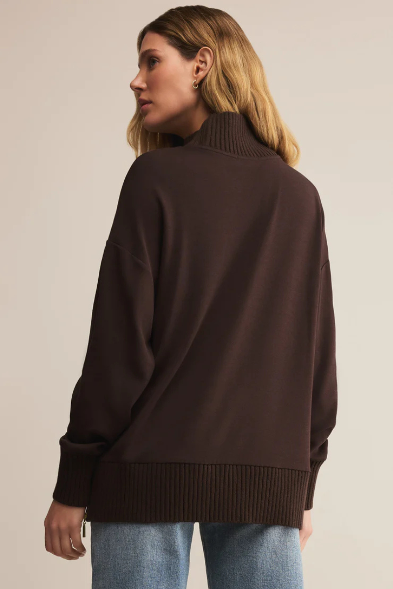 SABLE LUXE MOCK NECK TOP-CC