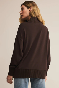 SABLE LUXE MOCK NECK TOP-CC