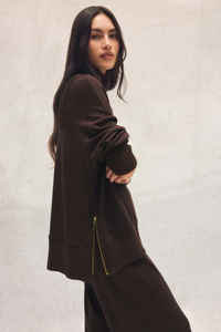 SABLE LUXE MOCK NECK TOP-CC