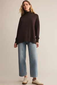 SABLE LUXE MOCK NECK TOP-CC