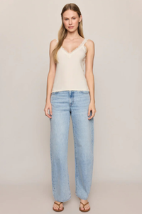 EVE LACE TRIM TANK IN SANDSTONE