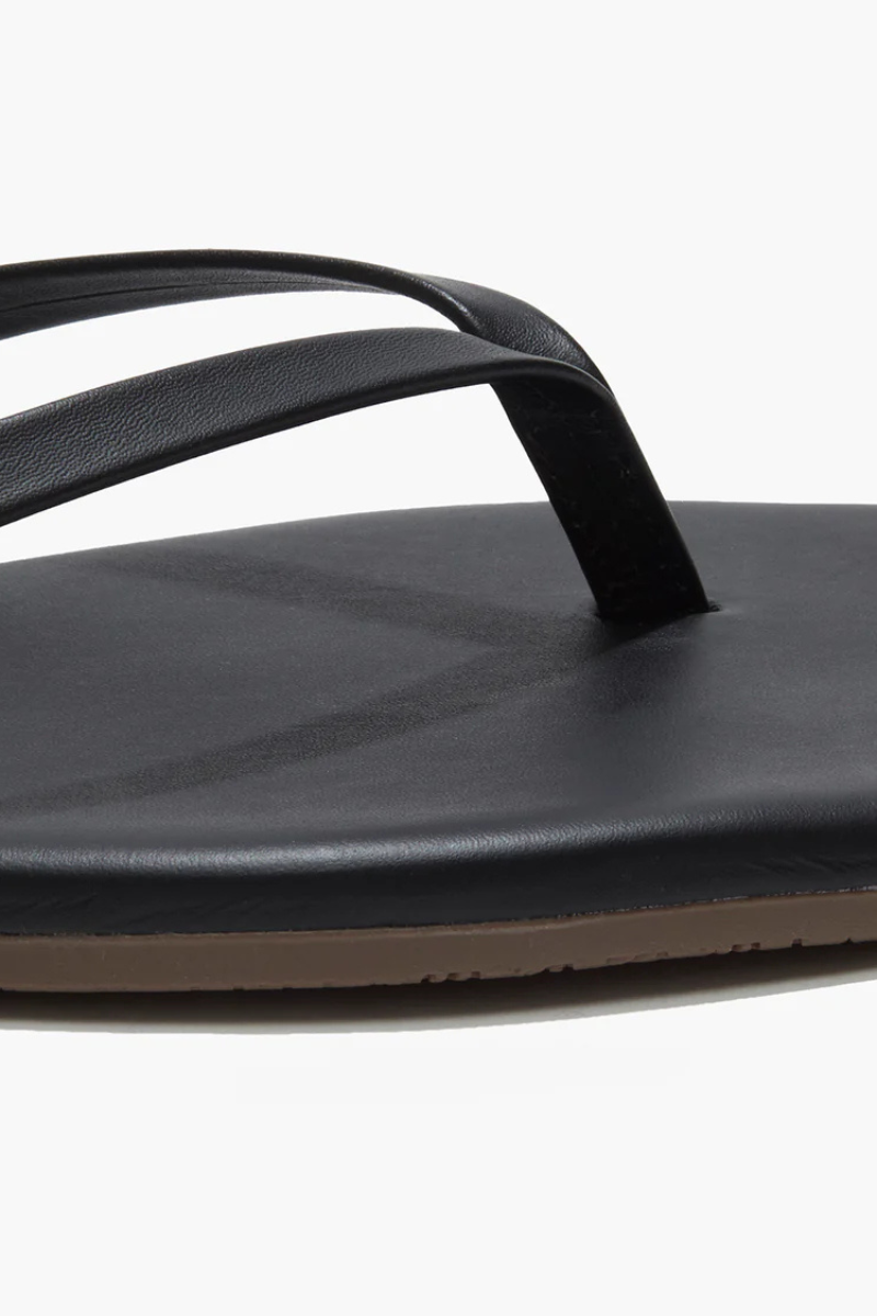 SQUARE TOE FLIP FLOPS-BK