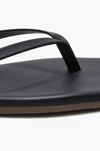 SQUARE TOE FLIP FLOPS-BK