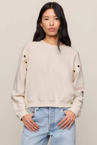 AXEL GROMMET COTTON SWEATSHIRT IN SANDSTONE