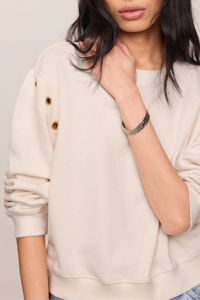 AXEL GROMMET COTTON SWEATSHIRT IN SANDSTONE