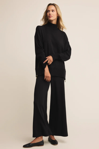 SABLE LUXE MOCK NECK TOP-BK