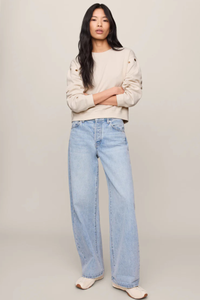AXEL GROMMET COTTON SWEATSHIRT IN SANDSTONE