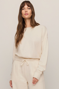 CLUBHOUSE COTTON SWEATSHIRT IN CLOUD