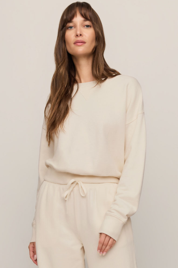 CLUBHOUSE COTTON SWEATSHIRT IN CLOUD