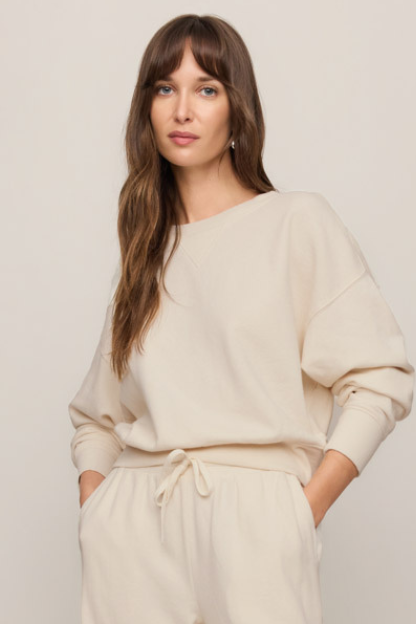CLUBHOUSE COTTON SWEATSHIRT IN CLOUD