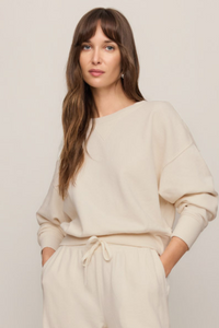 CLUBHOUSE COTTON SWEATSHIRT IN CLOUD