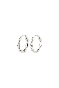 ZION SHAPED SILVER PLATED EARRINGS