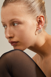 ZION SHAPED SILVER PLATED EARRINGS