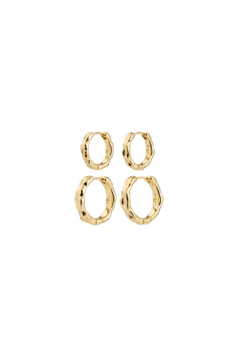 DARBY GOLD PLATED HOOP EARRING SET