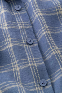RIVER PLAID BUTTON UP IN MYSTIC BLUE