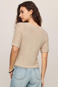SOLANO CROCHET SWEATER TEE
