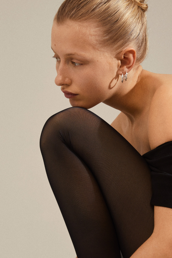 ZION SHAPED SILVER PLATED EARRINGS