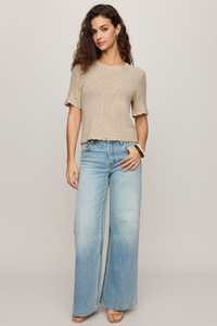 SOLANO CROCHET SWEATER TEE