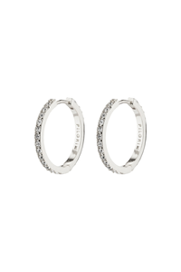 EBNA MEDIUM SILVER PLATED EARRINGS
