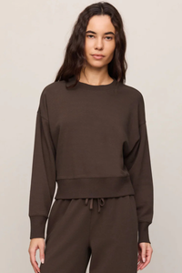COMEBACK SWEATSHIRT IN DARK CHOCOLATE