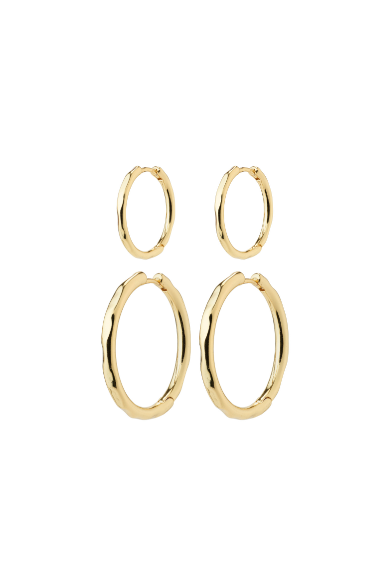 EVE GOLD PLATED HOOP EARRING SET