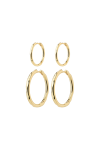 EVE GOLD PLATED HOOP EARRING SET