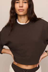 COMEBACK SWEATSHIRT IN DARK CHOCOLATE