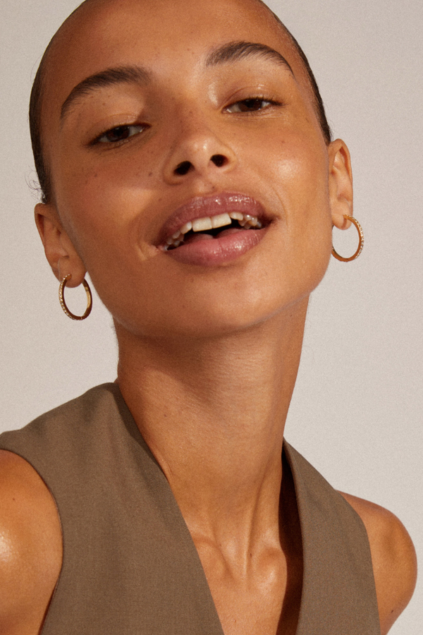 EBNA MAXI GOLD PLATED EARRINGS