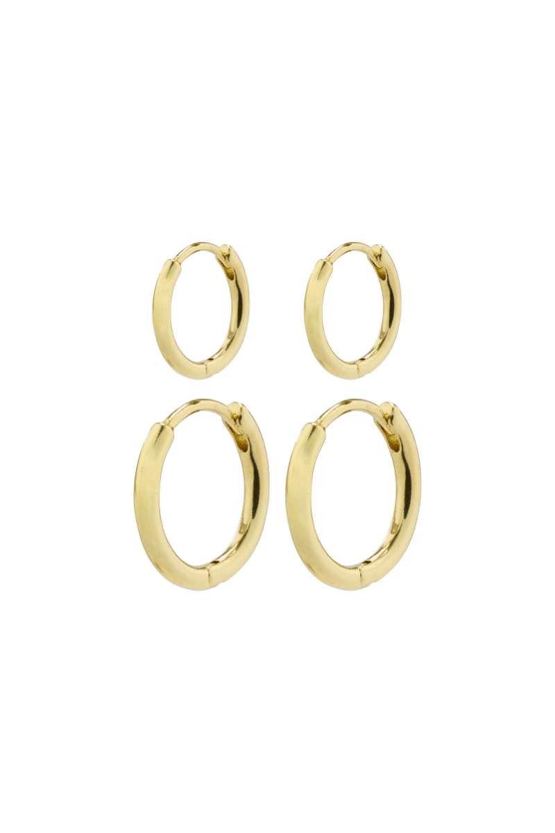 ARIELLA GOLD PLATED HOOP EARRING SET