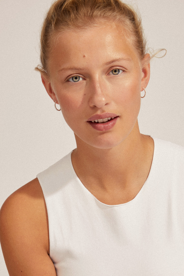 EBNA MEDIUM SILVER PLATED EARRINGS