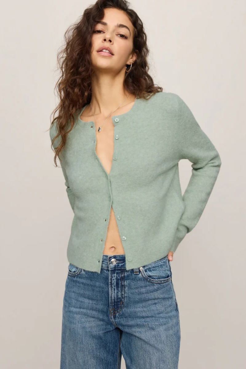 MEDINA CARDIGAN IN MINT JULEP