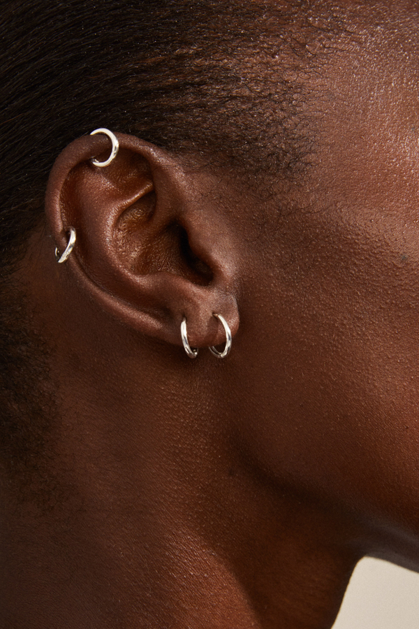 ARIELLA SILVER PLATED HOOP EARRING SET