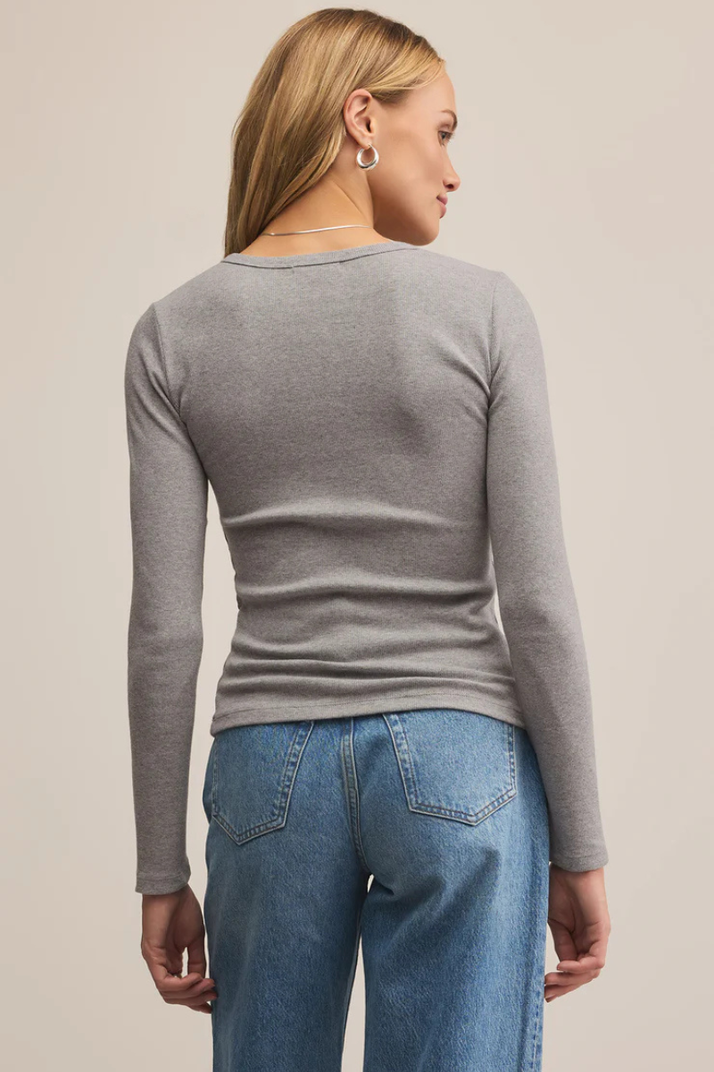 STELLA MODAL RIB HENLEY-CHG