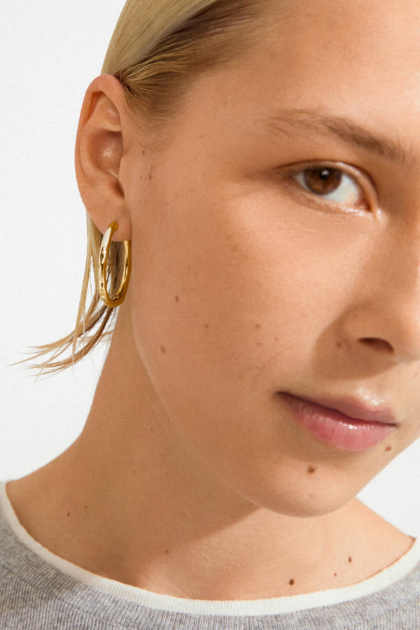EVE GOLD PLATED HOOP EARRING SET