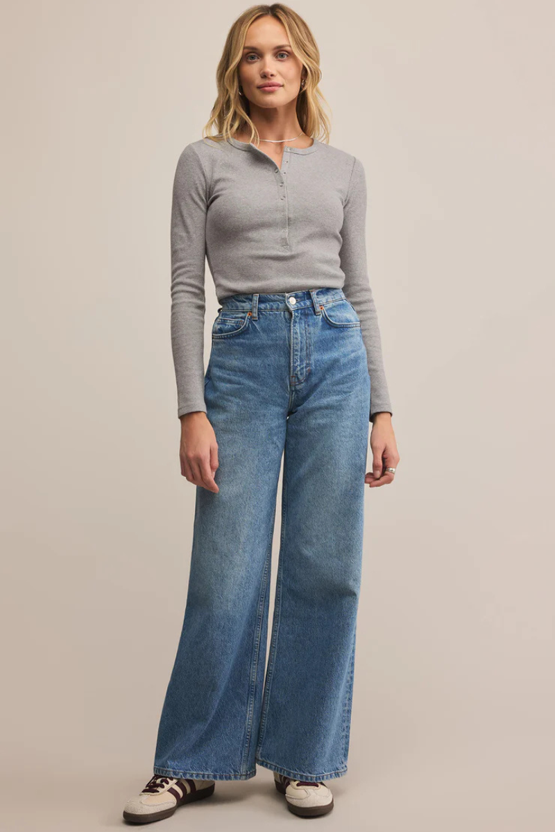 STELLA MODAL RIB HENLEY-CHG