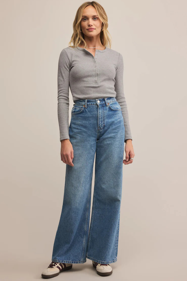 STELLA MODAL RIB HENLEY-CHG