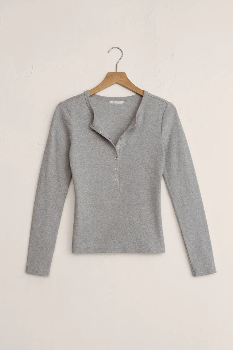 STELLA MODAL RIB HENLEY-CHG