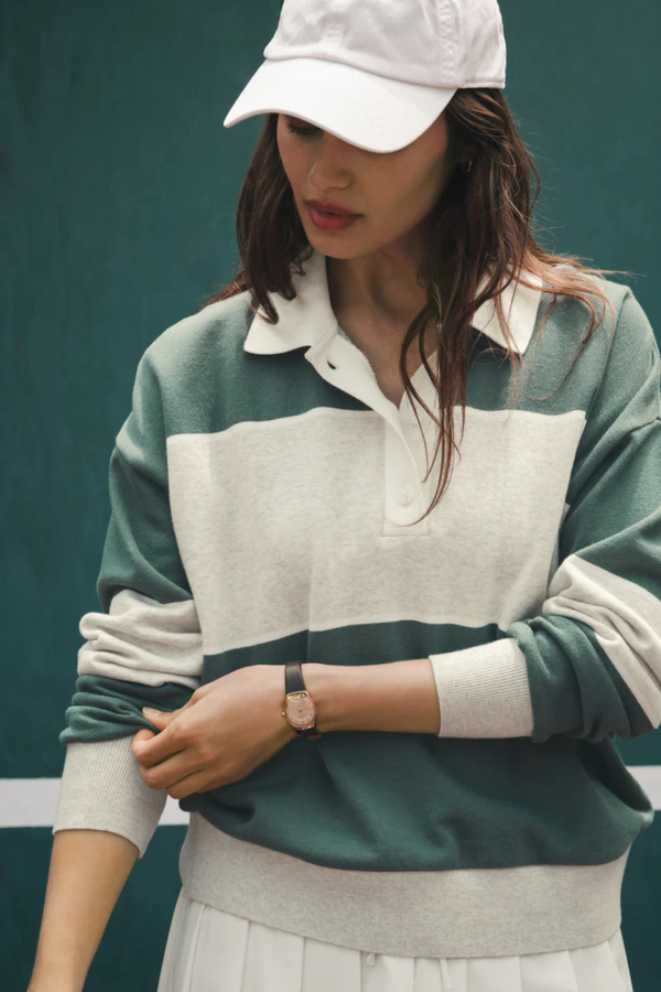 STUDY BREAK POLO SWEATSHIRT