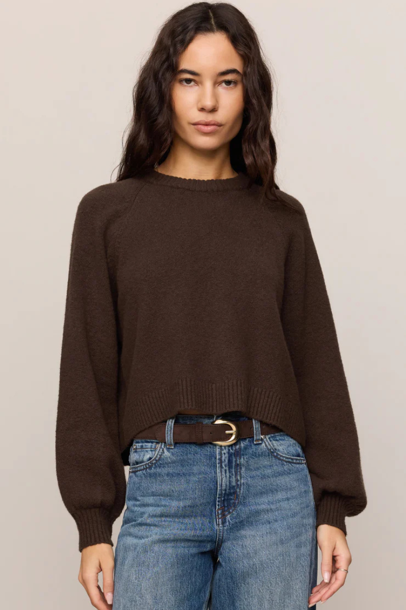 COMING UP COZY SWEATER IN DARK CHOCOLATE