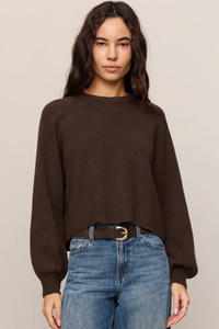 COMING UP COZY SWEATER IN DARK CHOCOLATE