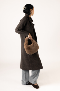 FAUX FUR PERFECT PURSE IN CAMEL