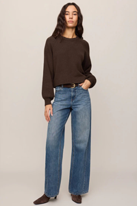 COMING UP COZY SWEATER IN DARK CHOCOLATE