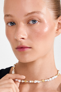 PRISM BEAD GOLD PLATED NECKLACE