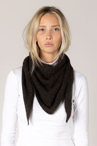 TRIANGLE KNIT SCARF IN ESPRESSO
