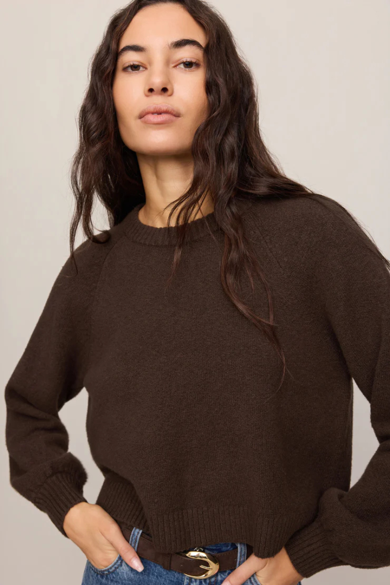 COMING UP COZY SWEATER IN DARK CHOCOLATE