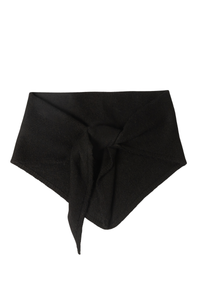 TRIANGLE KNIT SCARF IN BLACK