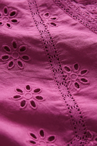 DARCY EYELET TANK IN BERRY BLUSH