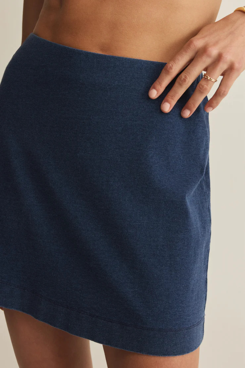 GAIL JERSEY DENIM MINI SKIRT-IN